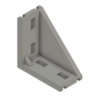 40-150-1 MODULAR SOLUTIONS ALUMINUM GUSSET<br>30MM X 60MM ANGLE W/HARDWARE